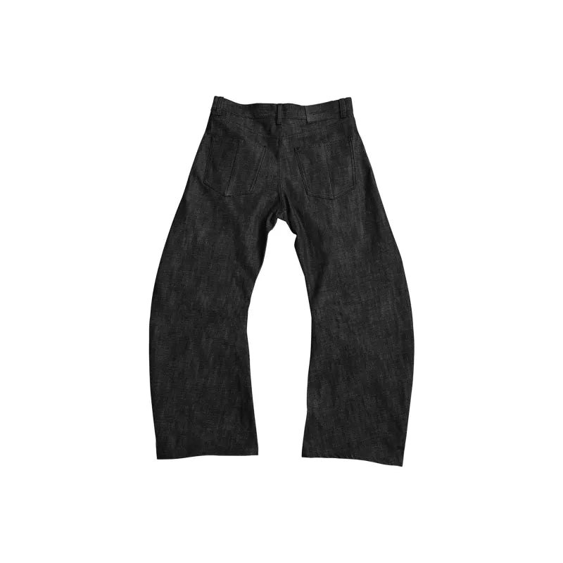 Джинсы wide leg из тёмного денима