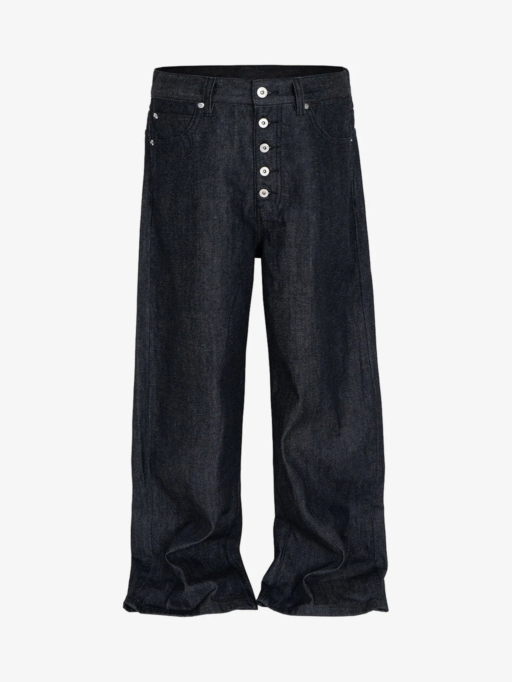 Dark denim wide-leg jeans
